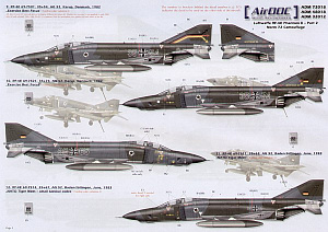 Декаль 1/32 McDonnell RF-4E Phantoms Luftwaffe Part 2 Norm 72 Camouflage (8) (Airdoc)
