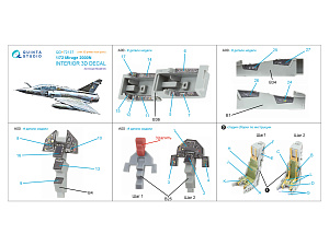 3D Декаль интерьера кабины Mirage 2000N (Dream Model) (с 3D-печатными деталями)