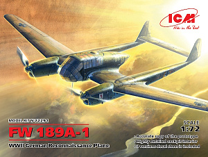Сборная модель 1/72 FW 189A-1 German Reconnaissance Plane (ICM)