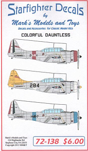 Декаль 1/72 Colorful Dauntless Decals (Starfighter Decals)