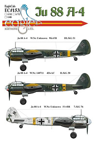 Декаль 1/72 Junkers Ju-88A-4 (Eagle Cal)