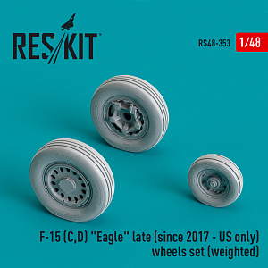 Дополнения из смолы 1/48 McDonnell F-15C/F-15D Eagle late (since 2017 - US only) wheels set (ResKit)