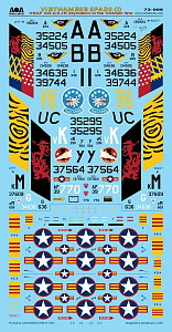 Декаль 1/72 VIETNAMESE SPADS (1) VNAF Douglas AD-6/A-1H Skyraiders in the Vietnam War  (AOA Decals)
