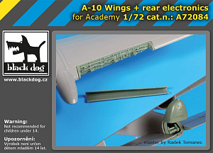 Дополнения из смолы 1/72 Fairchild A-10A Thunderbolt II wings + rear electronics (Academy kits)