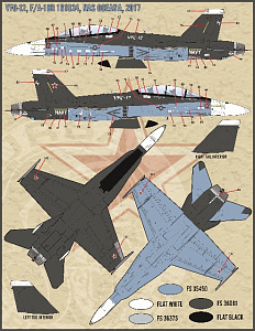 Декаль 1/32 McDonnell-Douglas F/A-18C Hornet 164277 (Furball Aero-Design)