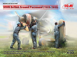 Дополнения из смолы 1/32 British Ground Personnel 1939-1945 (3 fig.) (ICM)