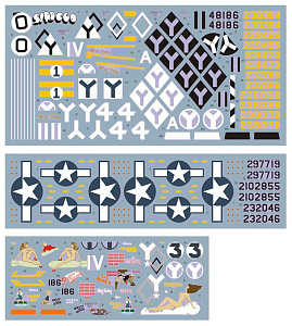 Декаль 1/72 Boeing B-17F/B-17G Flying Fortress 15th Air Force (DK Decals)