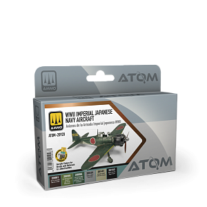 Набор акриловых красок ATOM Набор цветов самолетов Императорского флота Японии 20 ml x 6 (Ammo Mig) 