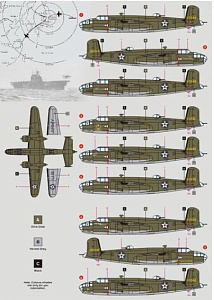 Декаль 1/72 North-American B-25B Mitchell - Doolittle Raiders (DK Decals)