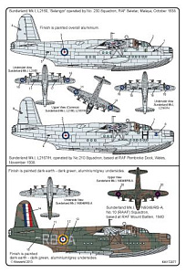 Декаль 1/72 Short Sunderland Mk.I (Kits-World)