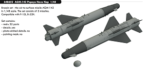 Дополнения из смолы 1/48 Ракеты AGM-142 (Boeing B-52/McDonnell F-15i Eagle )