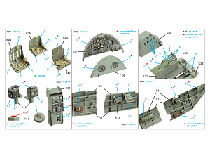 3D Декаль интерьера кабины Nakajima B5N2 Kate (Border model)