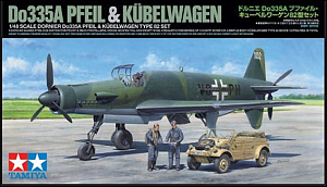 Сборная модель 1/48 Dornier Do-335A Pfeil & Kubelwagen Type 82 Set (Tamiya)