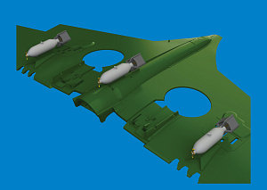 Дополнения из смолы 1/48 100-фунтовые американские бомбы M30 для Curtiss P-40E Warhawk (Eduard kits)