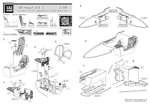 Дополнения из смолы 1/48 Mirage IIIC cockpit/wheel bays (Eduard and HobbyBoss)