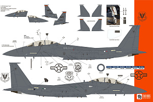 Декаль 1/48 McDonnell F-15E Strike Eagle Nose art from the Tigers of Mountain Home AFB  (Two Bobs)