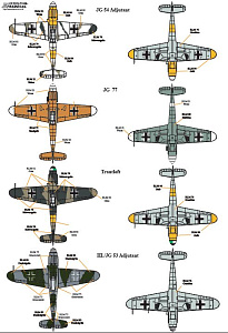 Декаль 1/32 Messerschmitt Bf-109s with Stab markings Pt 2 (8) (Xtradecal)