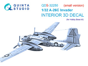 3D Декаль интерьера кабины A-26C Invader (Hobby Boss) (малая версия)
