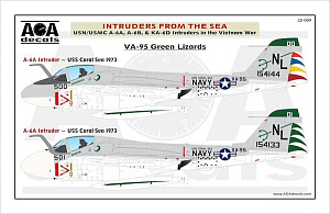 Декаль 1/32 INTRUDERS FROM THE SEA USN/USMC Grumman A-6A, A-6B, & KA-6D (AOA Decals)