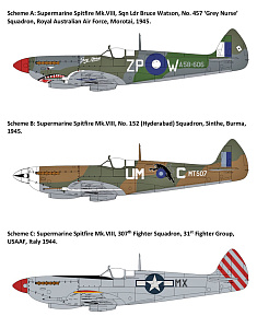 Сборная модель 1/24 Supermarine Spitfire Mk.VIII (Airfix)