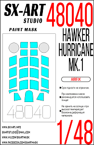 Окрасочная маска 1/48 Hawker Hurricane Mk.I (Airfix)