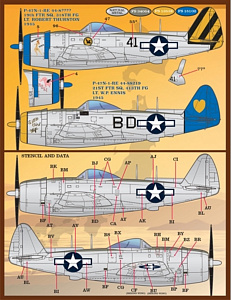 Декаль 1/48 Colors and Markings of Republic P-47N Thunderbolt (Furball Aero-Design)