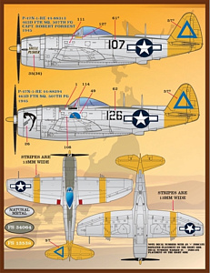 Декаль 1/48 Colors and Markings of Republic P-47N Thunderbolt (Furball Aero-Design)