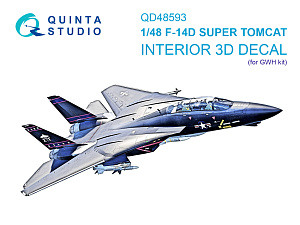 3D Декаль интерьера кабины F-14D Super Tomcat (GWH)