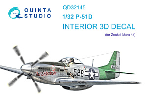 3D Декаль интерьера кабины P-51D Mustang (Zoukei-Mura SWS)