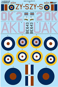 Декаль 1/32 Hawker Hurricane Mk.IIc Pt 1 (3) (Xtradecal)