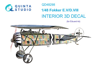 3D Декаль интерьера кабины Fokker EV-DVIII (Eduard)