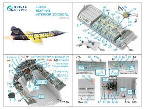 3D Декаль интерьера кабины F-104S (Italeri)