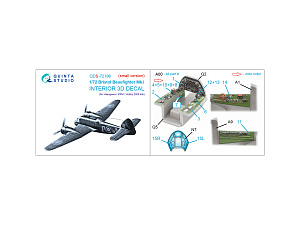 3D Декаль интерьера кабины Bristol Beaufighter Mk.I (Hasegawa/MPM/Hobby2000) (малая версия)