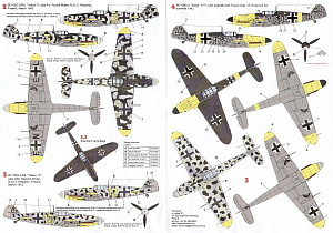 Декаль 1/32 Messerschmitt Bf-109G-2 (4) Yellow  (Techmod)