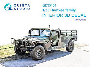 3D Декаль интерьера кабины для семейства Humvee (ICM)