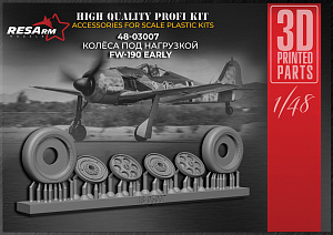 Дополнения из смолы 1/48 Колеса для FW-190 EARLY (под нагрузкой) (RESArm)