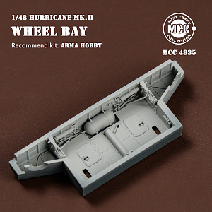 Дополнения из смолы 1/48 Ниши шасси Hawker Hurricane Mk.II Wheel (Arma Hobby) (MCC)