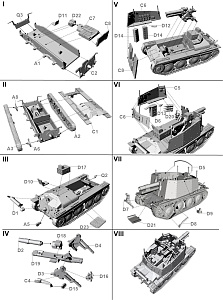 Сборная модель 1/72 САУ Sd.Kfz.138/1 "GRILLE" Ausf.H (First To Fight Kits)