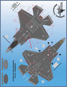 Декаль 1/32 'F-35 Anthology, Big Scale Lightning IIs'  (Furball Aero-Design)