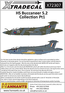 Декаль 1/72 Blackburn Buccaneer S.2 Collection Part.1 (10) (Xtradecal)