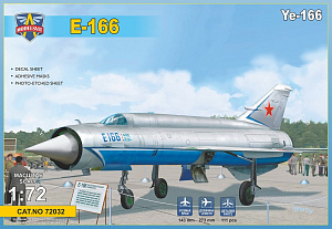 Сборная модель 1/72 Микоян-Гуревич Е-166 (Modelsvit)