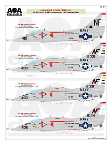 Декаль 1/32 Combat Scooters (1) USN/USMC Douglas A-4E Skyhawks in the Vietnam War.Part1 (AOA Decals)