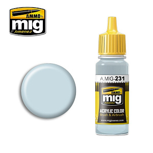 Краска акриловая RLM 65 HELLBLAU (очень светло-голубой) (Ammo Mig) (17ml)