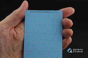 Клепочные ряды: прямоугольники и овалы (размер клепки 0.15 mm, интервал 0.6 mm, масштаб 1/48), белые