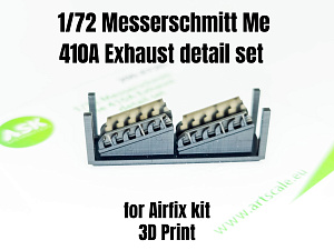 Дополнения из смолы 1/72 Выхлопные патрубки Messerschmitt Me-410A-1/U-2 (для модели Airfix kits)