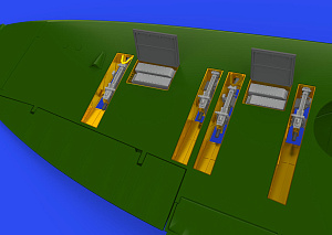 Дополнения из смолы 1/48 Spitfire Mk.IIa gun bays (для модели Eduard)