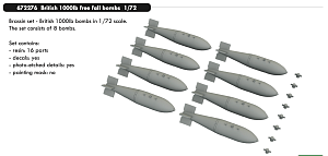 Дополнения из смолы 1/72 British 1000lb free fall bombs