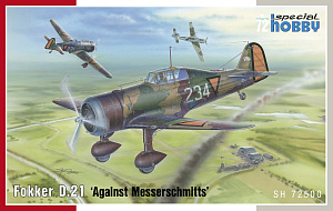 Сборная модель 1/72 Fokker D.21 'Against Messerschmitts' (Special Hobby) (повреждённая упаковка)