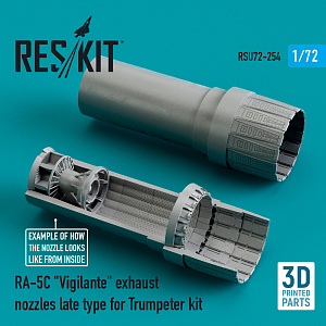 Дополнения из смолы 1/72 North-American RA-5C Vigilante exhaust nozzles late type (ResKit)