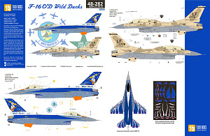 Декаль 1/48 Lockheed-Martin F-16C/D Wild Ducks (Two Bobs)